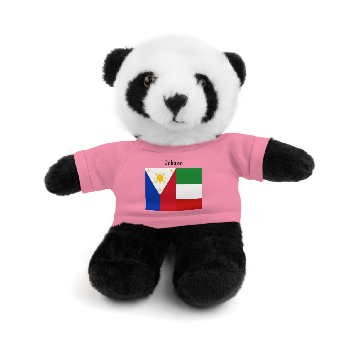 Personalized Filipino Stuffed Animal Toy with Tee | Philippines & Italy Flag | Gift for kids and adults | Holiday Gift idea