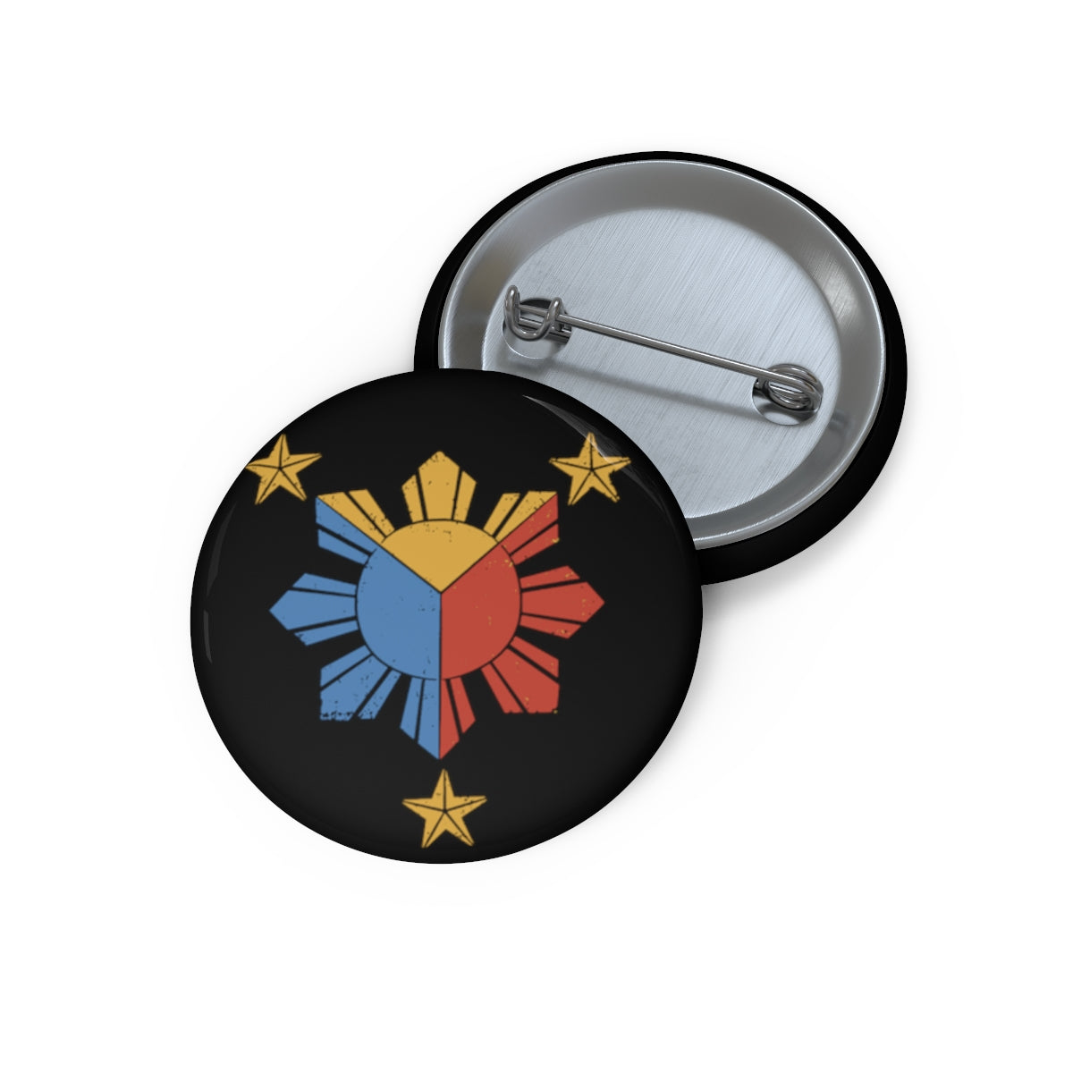 Philippines Filipino Star and Sun Flag Custom Pin Buttons