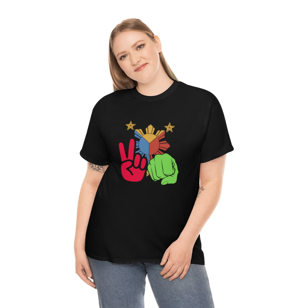 Philippines Filipino Peace & Fist BBM -Sarah Unisex Heavy Cotton Tee