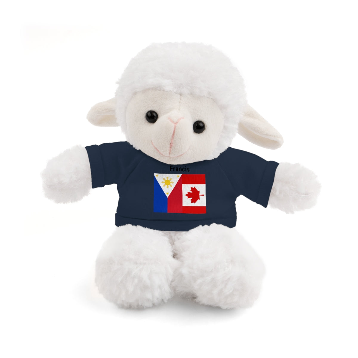 Personalized Filipino Stuffed Animal Toy with Tee | Philippines & Canada Flag | Gift for kids and adults | Holiday Gifting