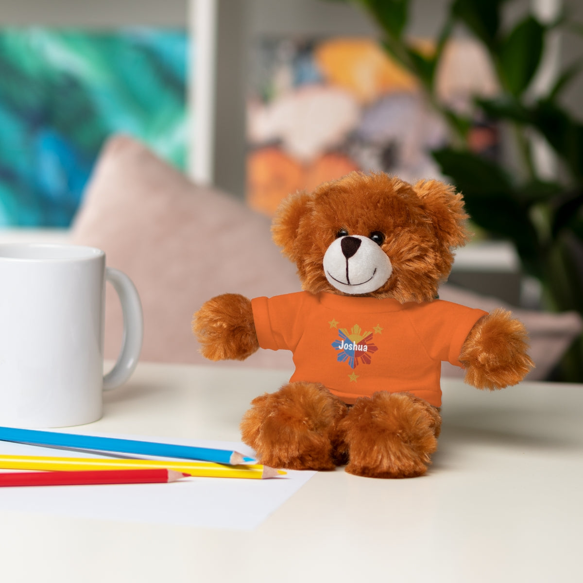 Personalized Filipino Stuffed Animal Toy with Tee | Philippine Star and Sun | Gift for kids and adults | Holiday Gifting idea