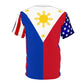 Philippines USA Mixed Flag Theme Unisex Shirt } Filipino American Friendship Shirt | Multi Cultural Shirt