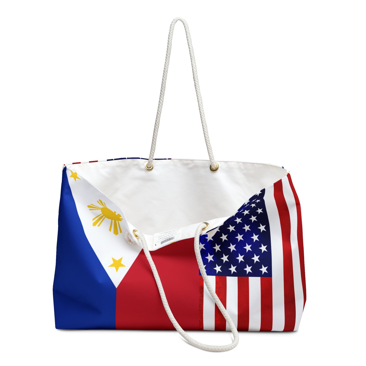 Philippines USA Mixed Flag Weekender Bag