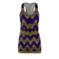 Philippines Filipino Batik Inspired Racerback Dress | Mindanao Purple Batik Crisply PRINTED Multi Cultural dress