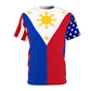 Philippines USA Mixed Flag Theme Unisex Shirt } Filipino American Friendship Shirt | Multi Cultural Shirt
