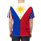 Philippines USA Mixed Flag Theme Unisex Shirt } Filipino American Friendship Shirt | Multi Cultural Shirt