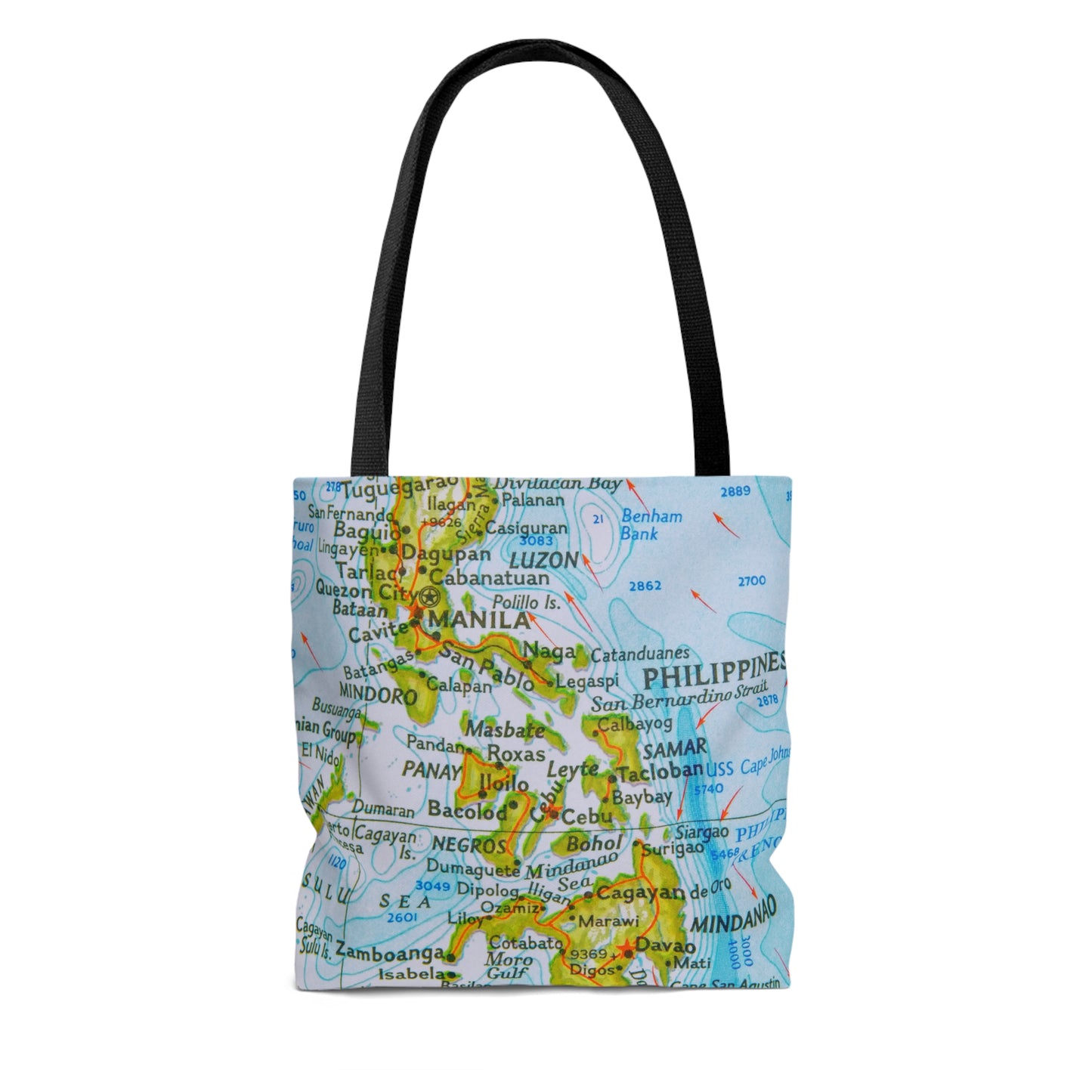 Philippine Map High Quality  Tote Bag | Unique Filipino Gift Idea | Shopping  Gym Work tote bag| Crisply Printed