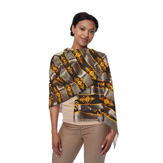 Philippine Filipino Batik Inspired Light Scarf | Mindanao Batik Inspired Crisply PRINTED light scarf