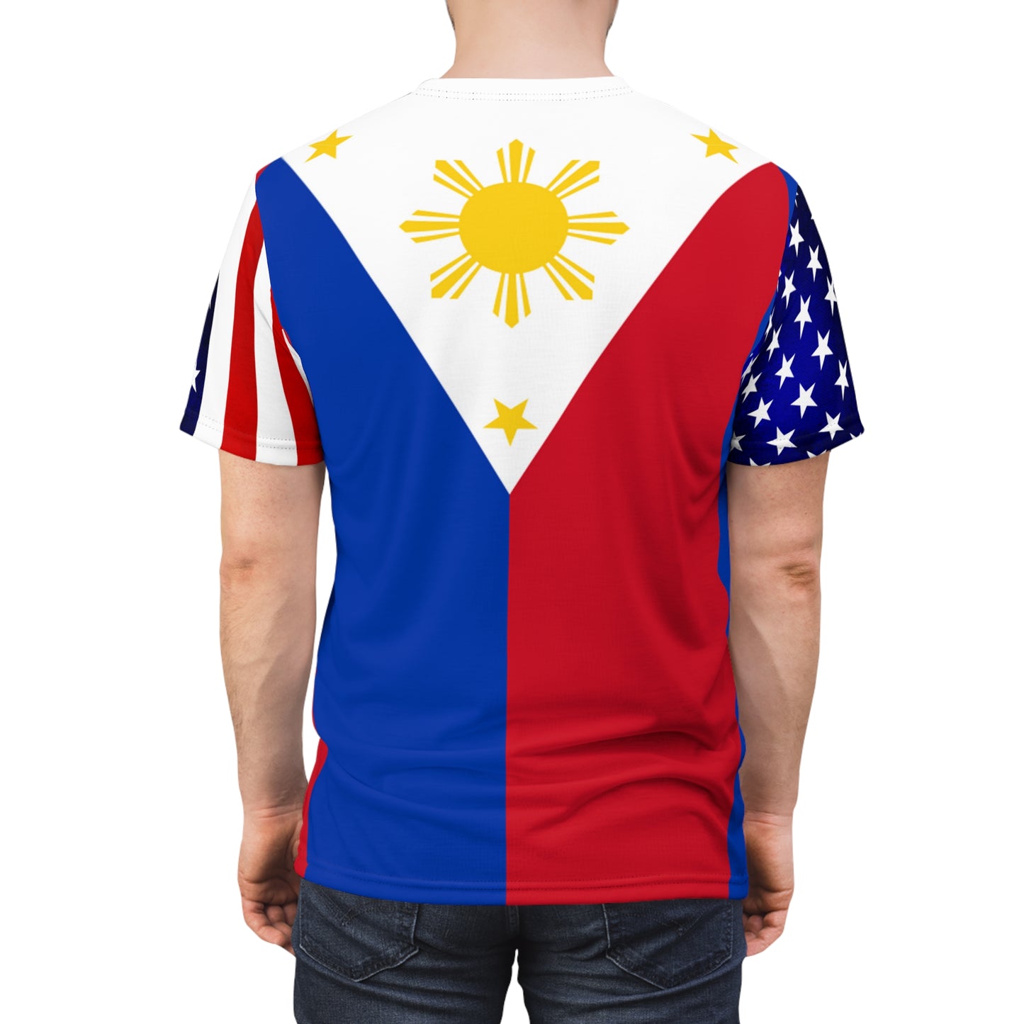 Philippines USA Mixed Flag Theme Unisex Shirt } Filipino American Friendship Shirt | Multi Cultural Shirt