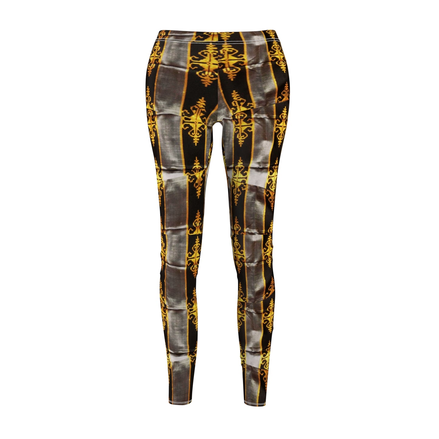 Philippines Filipino batik Mindanao Batik Inspired Women's Cut & Sew Casual Leggings | Batik leggings