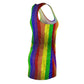 LGBT  Rainbow pride Inspired Racerback Dress |  Pride Rainbow  Crisply PRINTED    summer dress pride parade