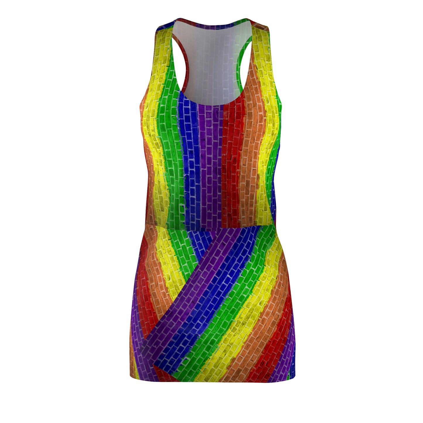 LGBT  Rainbow pride Inspired Racerback Dress |  Pride Rainbow  Crisply PRINTED    summer dress pride parade