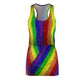 LGBT  Rainbow pride Inspired Racerback Dress |  Pride Rainbow  Crisply PRINTED    summer dress pride parade