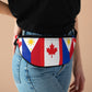 Philippines - Canada Mixed  Flag Fanny Pack | Philippines- Canada friendship day fanny pack