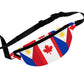 Philippines - Canada Mixed  Flag Fanny Pack | Philippines- Canada friendship day fanny pack