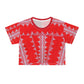Philippines Filipino Midanao BAtik inspired  top tee for ladies. crisply Printed Red  Philippine Womens  Shirt