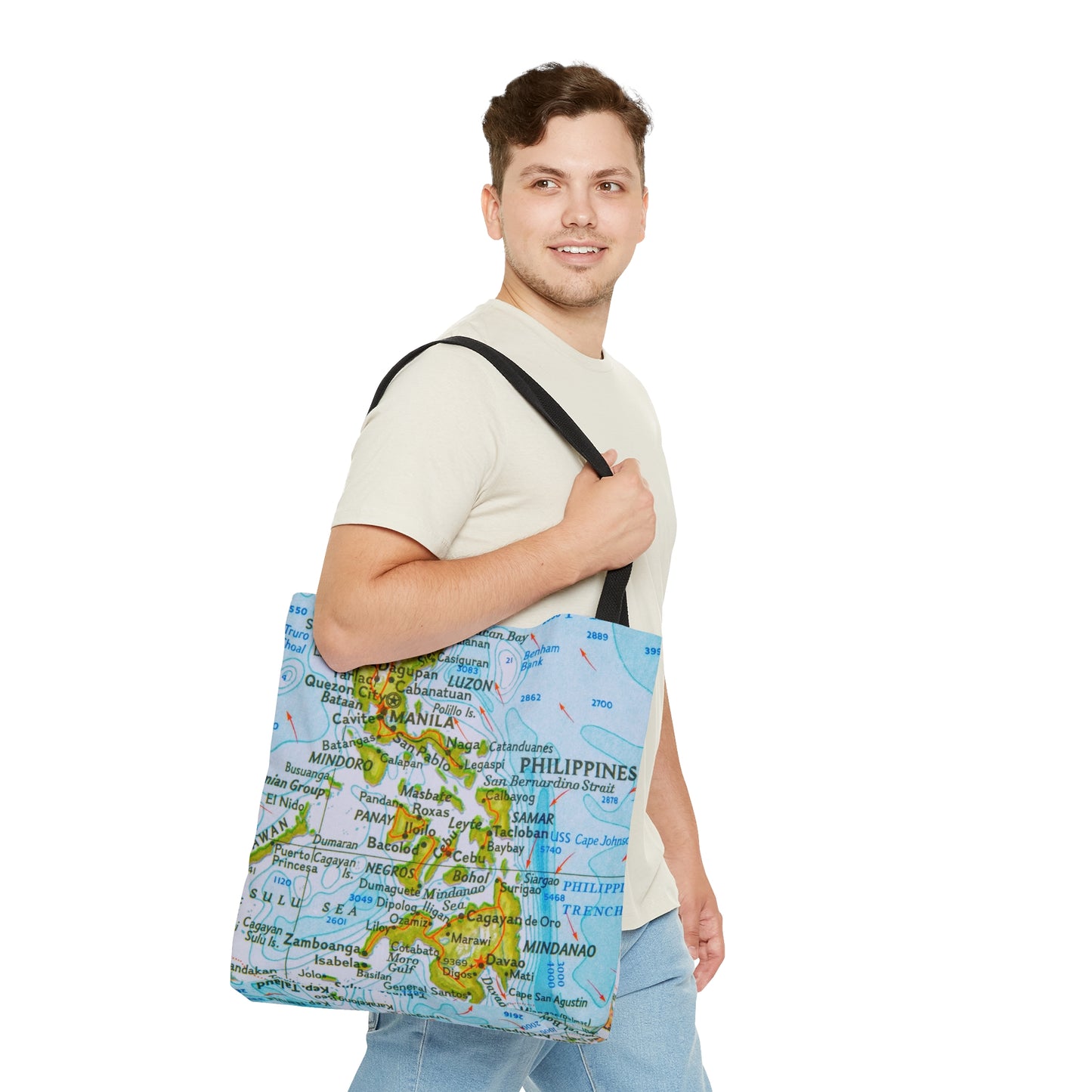 Philippine Map High Quality  Tote Bag | Unique Filipino Gift Idea | Shopping  Gym Work tote bag| Crisply Printed