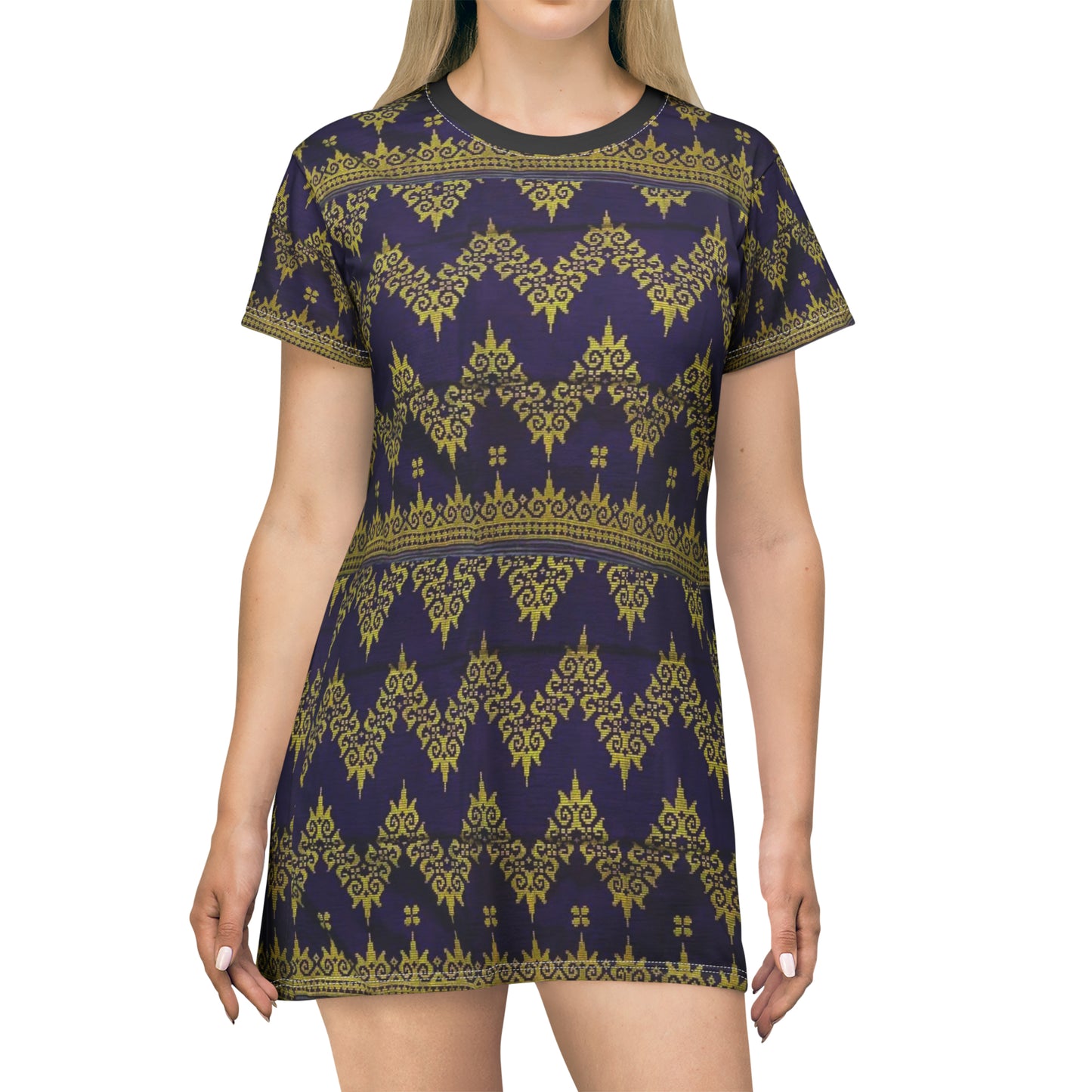 Philippines Filipino Batik inspired T-Shirt Dress | Mindanao batik Crisply PRINTED