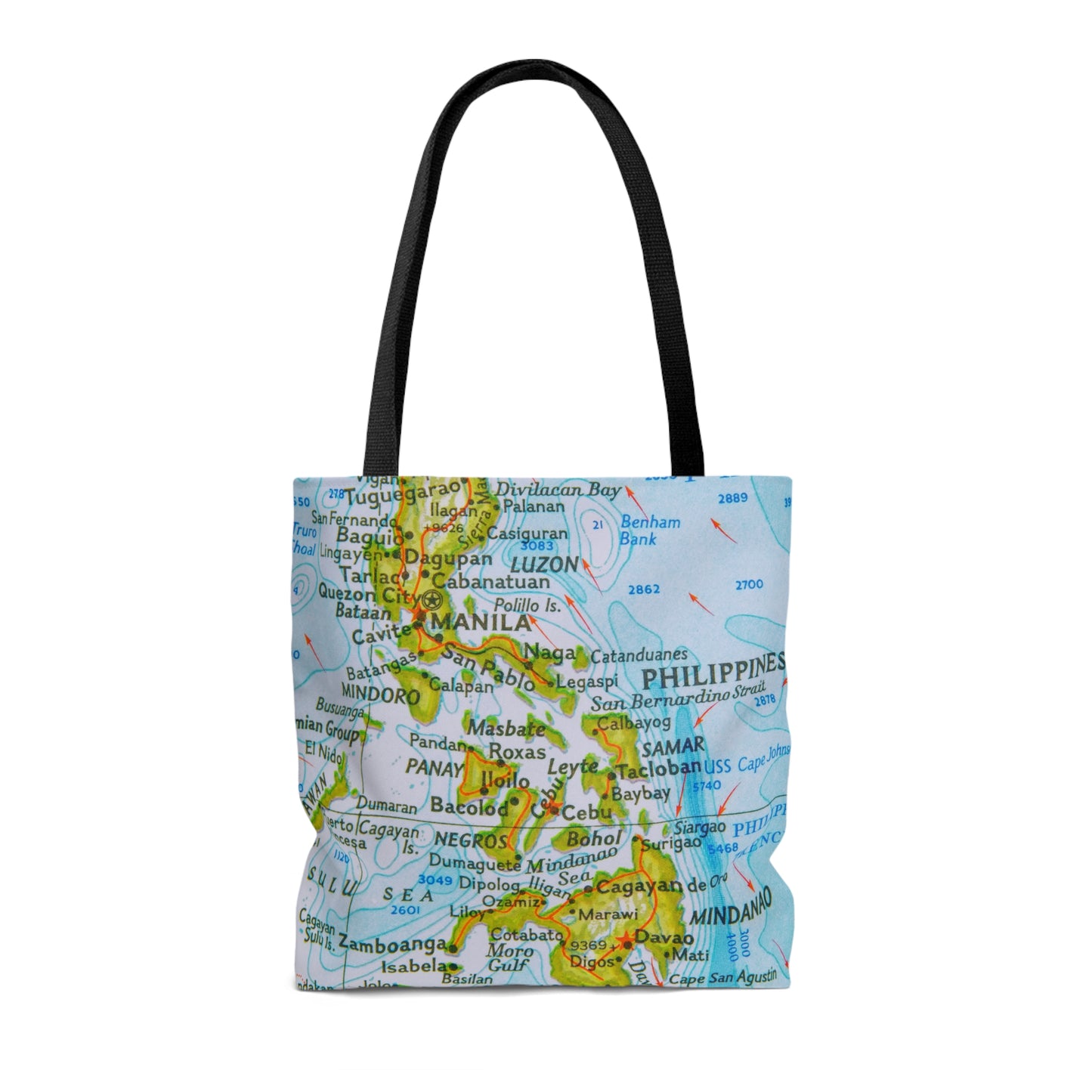 Philippine Map High Quality  Tote Bag | Unique Filipino Gift Idea | Shopping  Gym Work tote bag| Crisply Printed