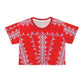 Philippines Filipino Midanao BAtik inspired  top tee for ladies. crisply Printed Red  Philippine Womens  Shirt