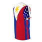 Philippines USA Mixed Flag Theme Unisex Shirt } Filipino American Friendship Shirt | Multi Cultural Shirt