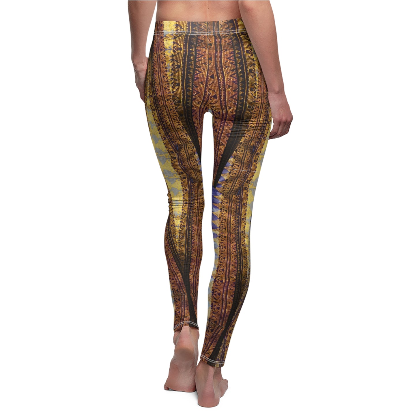 Copy of Philippines Filipino Mindanao batik Inspired  Women's Cut & Sew Casual Leggings | Abstarct batik Leggings