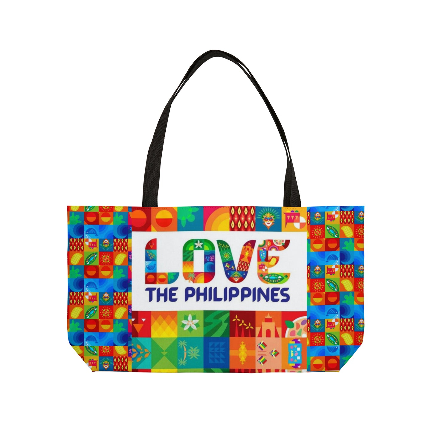 Philippines Filipino Love the Philippines Weekender Tote Bag | Crisply Printed Filipino Travel summer Bag