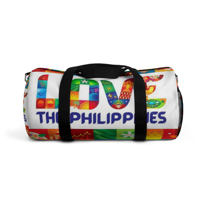Philippines Filipino "Love the Philippines" Duffel bag | Philippine Travel Bag | Crisply Printed | College Duffel bag