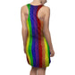 LGBT  Rainbow pride Inspired Racerback Dress |  Pride Rainbow  Crisply PRINTED    summer dress pride parade