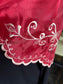 Philippines Filipino Organza Alampay| Traditional Philippine Shawl red  with embroidered design Filipino formal attire. Free size.