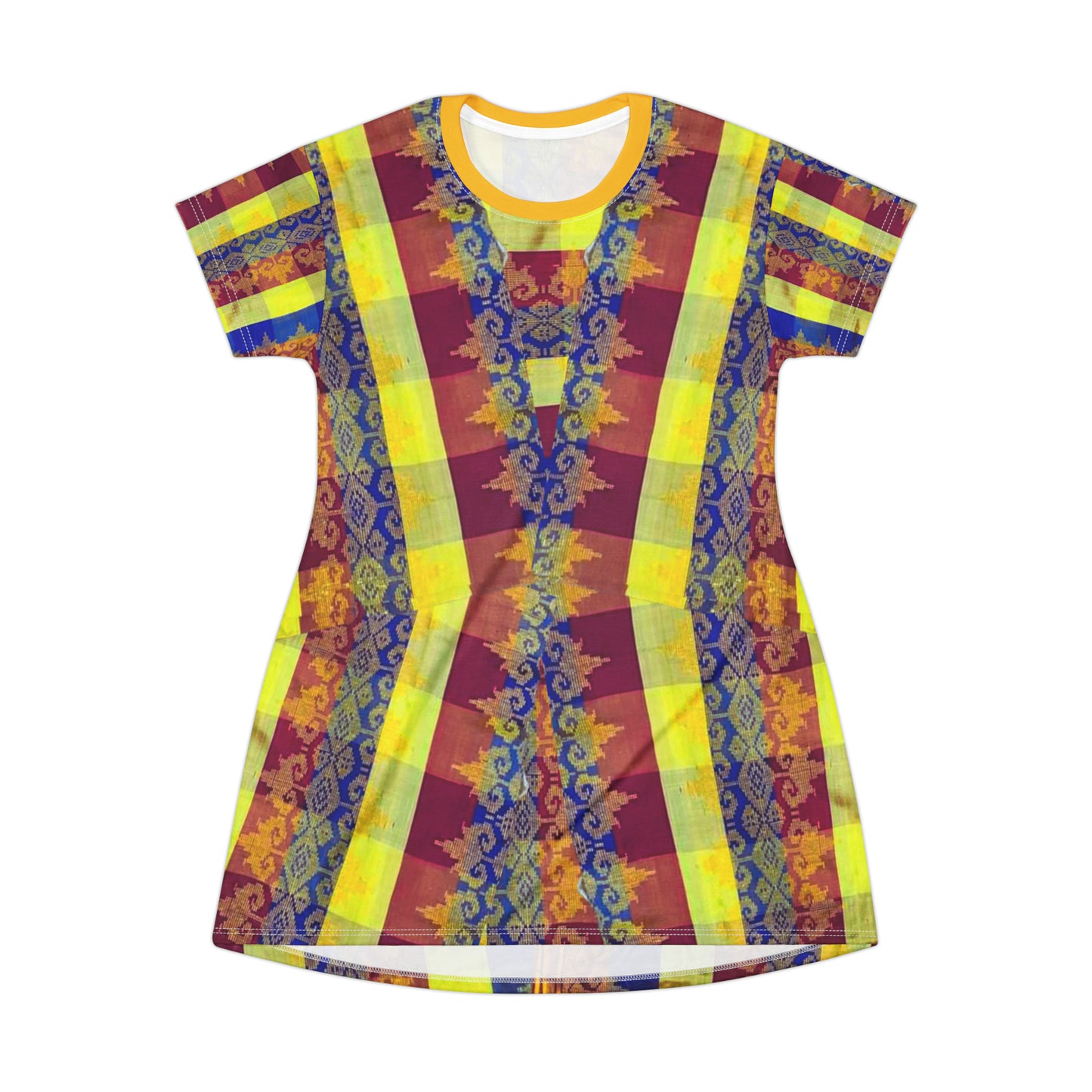 Philippines Filipino Batik inspired T-Shirt Dress | Mindanao batik mulit color  Crisply PRINTED