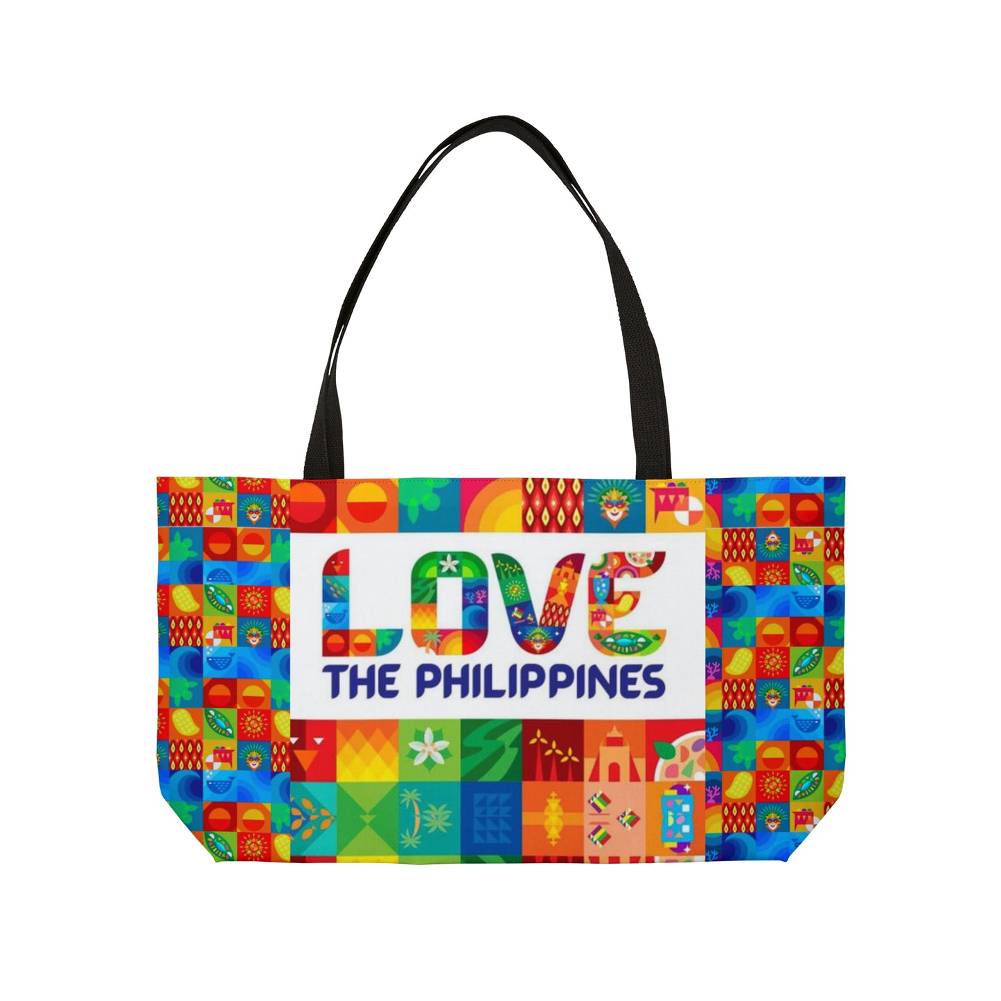 Philippines Filipino Love the Philippines Weekender Tote Bag | Crisply Printed Filipino Travel summer Bag
