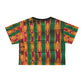 Philippines Filipino Mindanao Batik Inspired  Crop Tee | Philippine womens Crsiply Printed Crop Shirt