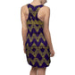 Philippines Filipino Batik Inspired Racerback Dress | Mindanao Purple Batik Crisply PRINTED Multi Cultural dress