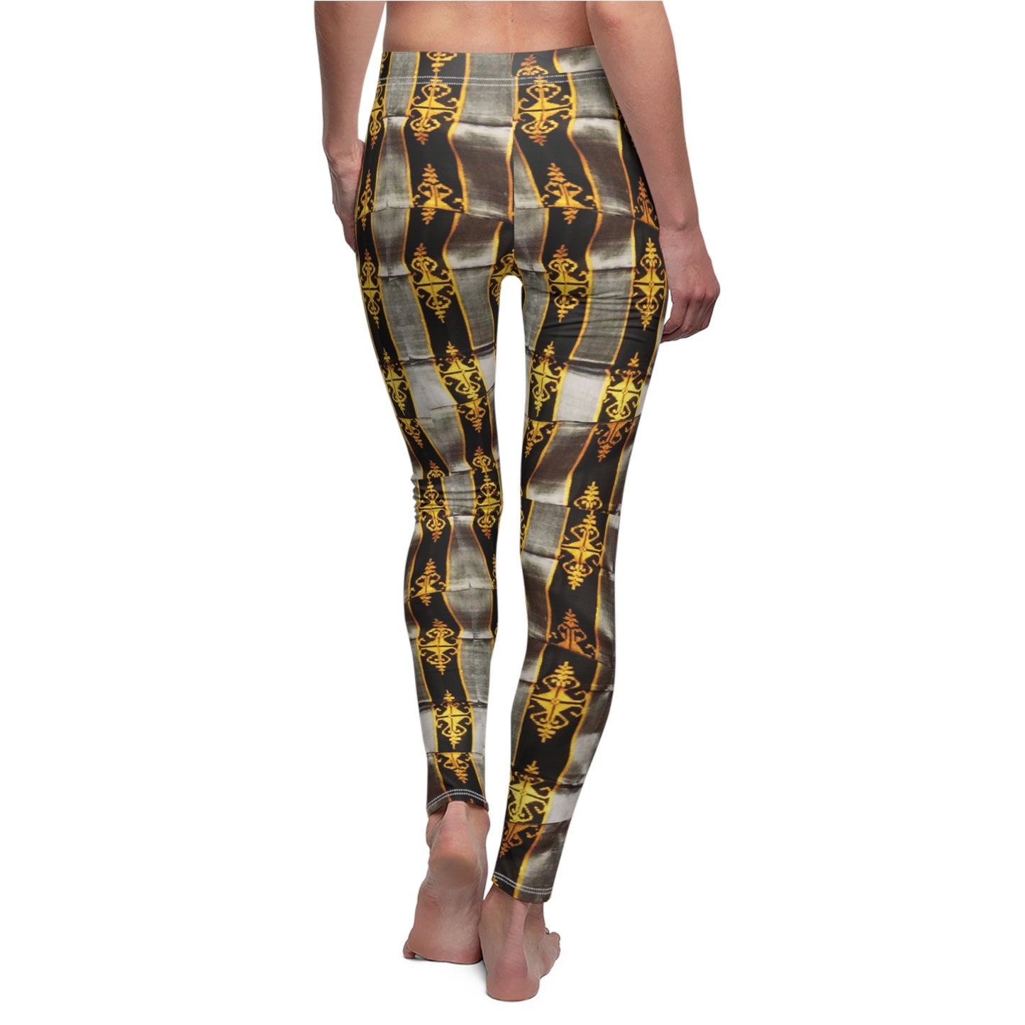 Philippines Filipino batik Mindanao Batik Inspired Women's Cut & Sew Casual Leggings | Batik leggings