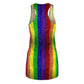 LGBT  Rainbow pride Inspired Racerback Dress |  Pride Rainbow  Crisply PRINTED    summer dress pride parade