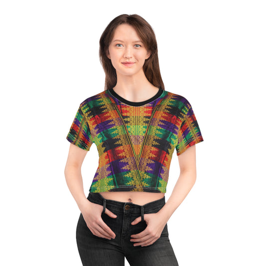 Philippines Filipino Batik Inspired Crisply PRINTED Crop Tee (AOP)