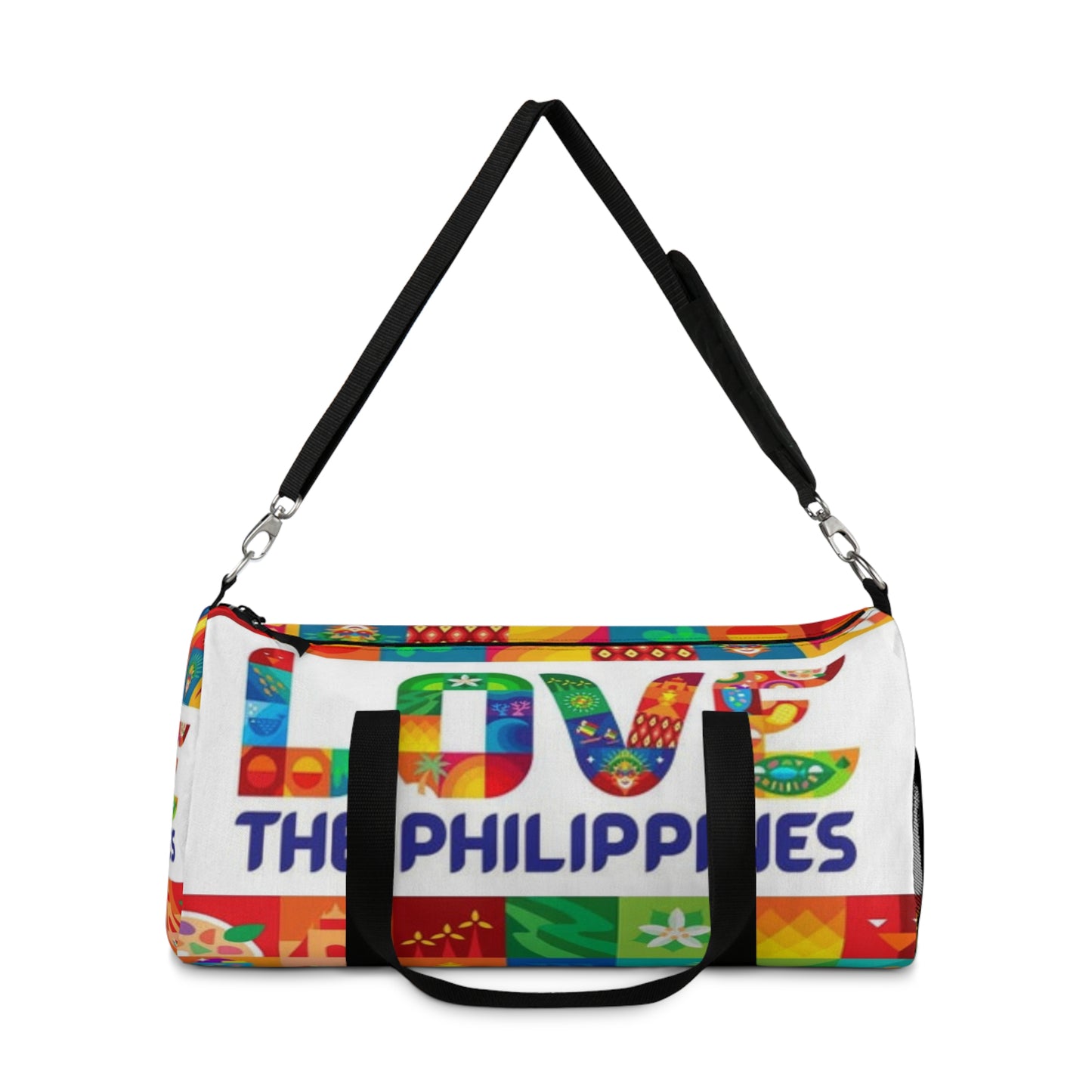 Philippines Filipino "Love the Philippines" Duffel bag | Philippine Travel Bag | Crisply Printed | College Duffel bag