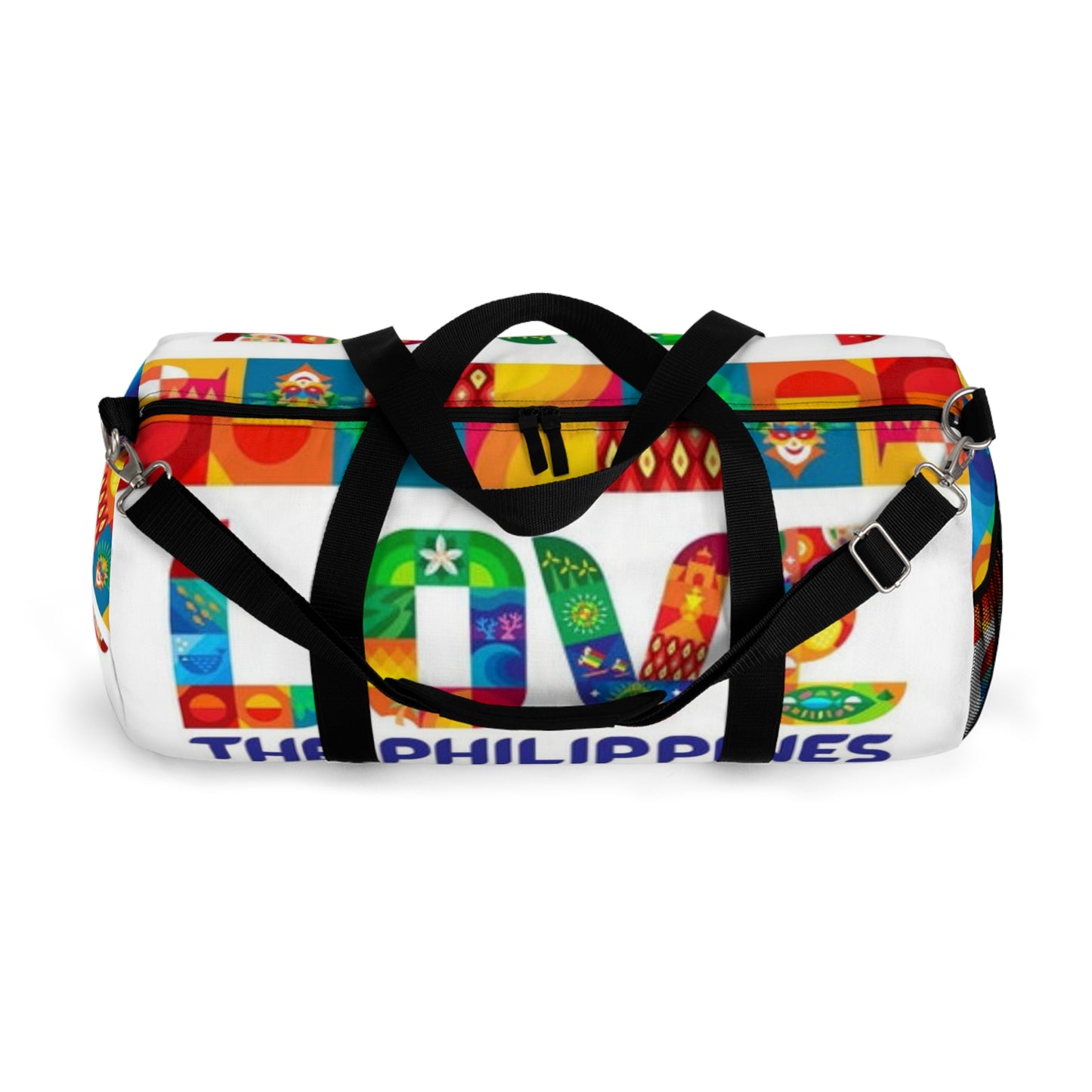 Philippines Filipino "Love the Philippines" Duffel bag | Philippine Travel Bag | Crisply Printed | College Duffel bag