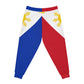 Philippines Filipino Flag Inspired Athletic Joggers | Multi Cultural Filipino Clothing | Philippine Independence Day Attire.
