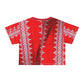 Philippines Filipino Midanao BAtik inspired  top tee for ladies. crisply Printed Red  Philippine Womens  Shirt
