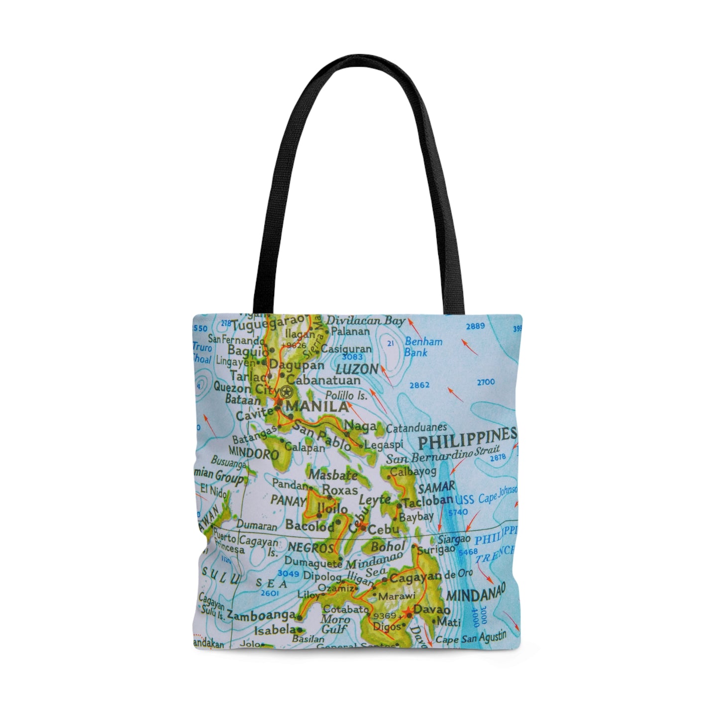 Philippine Map High Quality  Tote Bag | Unique Filipino Gift Idea | Shopping  Gym Work tote bag| Crisply Printed