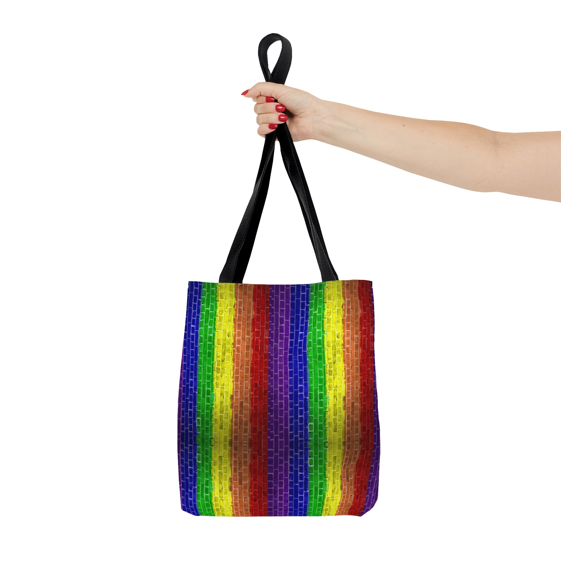 Rainbow Tote Bag LGBT Pride Flag Shopping Shoulder Bags 100% 