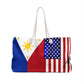 Philippines USA Mixed Flag Weekender Bag