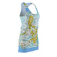 Philippines Filipino Map Inspired  Racerback Dress | Multi Cultural dress | Philippine Independence Day Attire