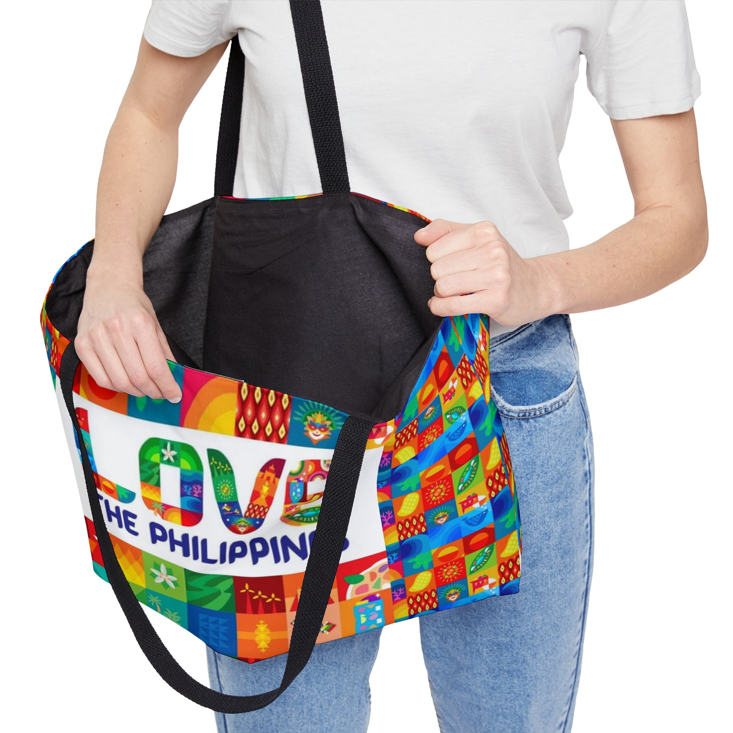 Philippines Filipino Love the Philippines Weekender Tote Bag | Crisply Printed Filipino Travel summer Bag