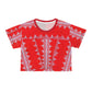 Philippines Filipino Midanao BAtik inspired  top tee for ladies. crisply Printed Red  Philippine Womens  Shirt