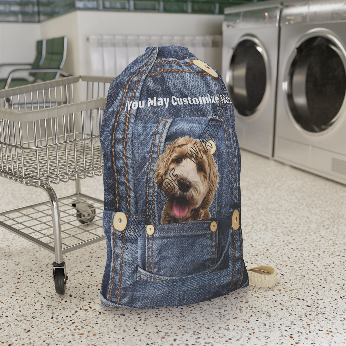 Pet Dog Lovers College Dorm Laundry Bag |Customizable Laundry bag.Crisp print / Washable.