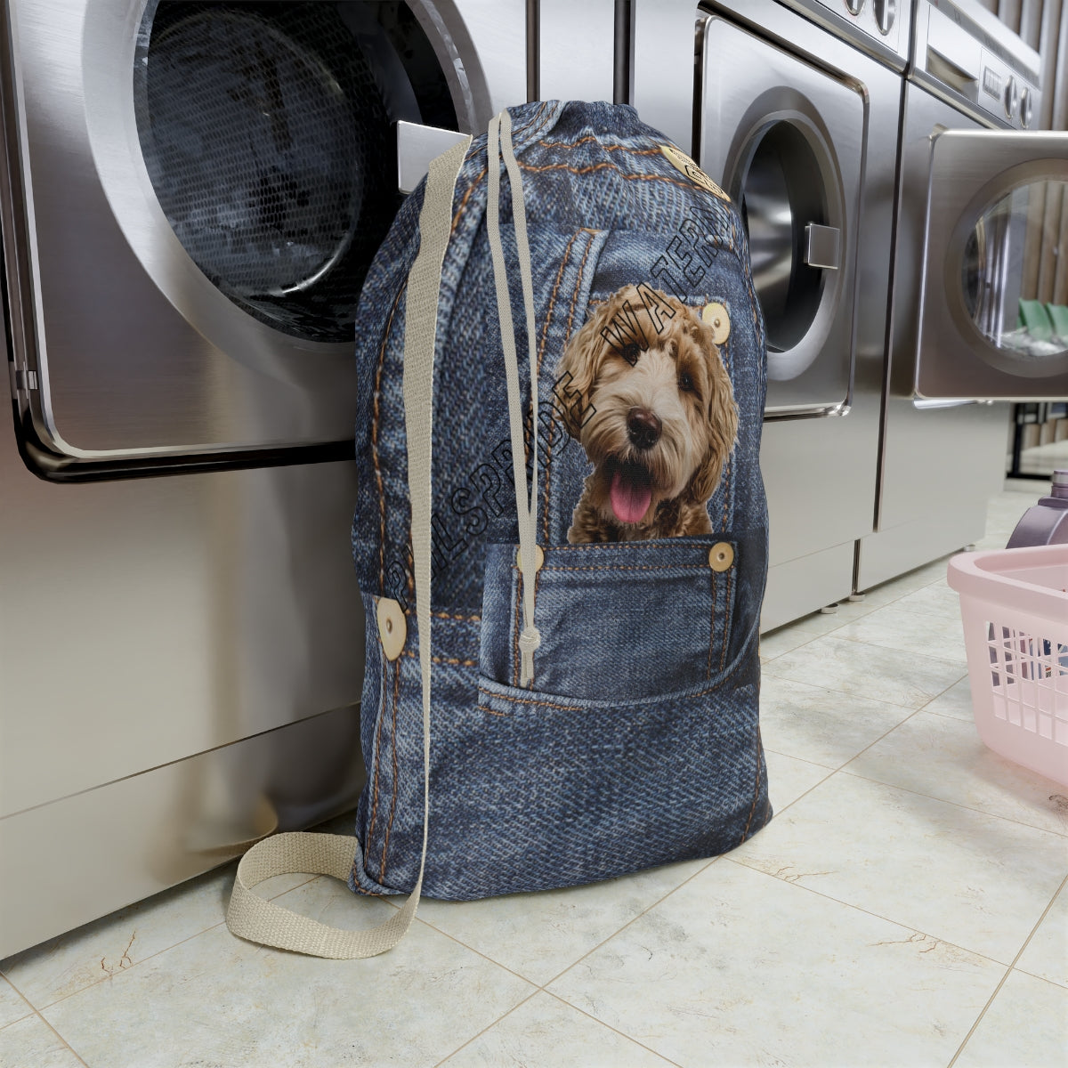 Pet Dog Lovers College Dorm Laundry Bag |Customizable Laundry bag.Crisp print / Washable.