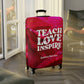 Personalized Teachers Luggage Cover | Teach Love Inspire Suitcase Protector | Crisply Printed , Washable.